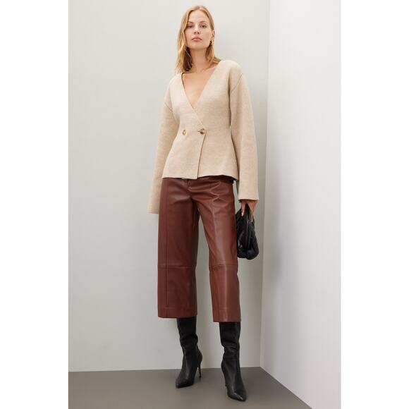 Jason Wu x RTR Wide Leg Vegan Leather Pants - Picture 3 of 11